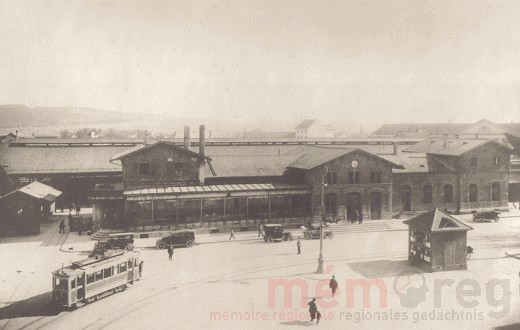 Der zweite Bieler Bahnhof, um 1922