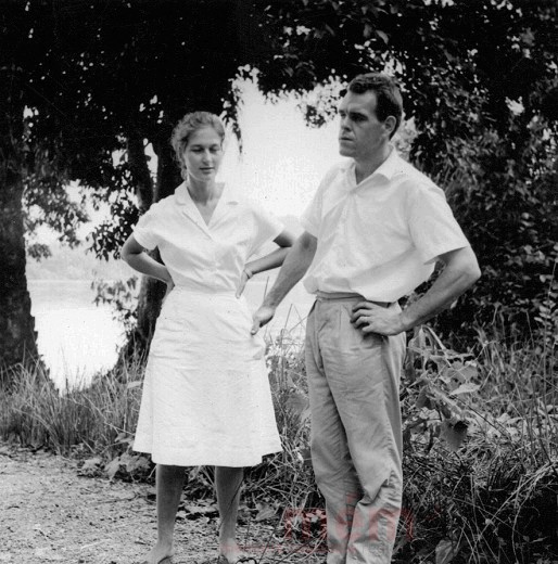 Erling Bunch und Ursula Kocher in Lambaréné