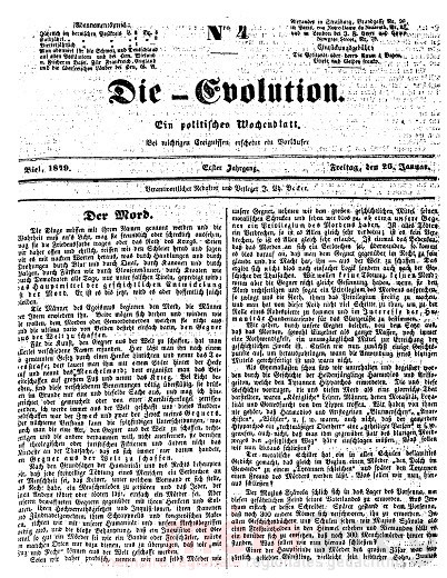 Die Evolution, Biel, 1849