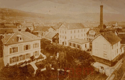 Die Pianofabrik Burger und Jacobi in Biel, um 1900
