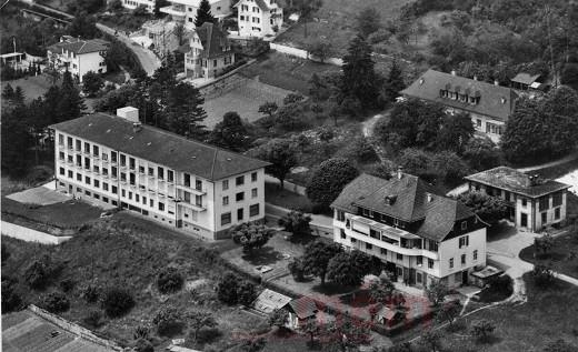 Das Wildermeth-Spital in Biel, um 1960
