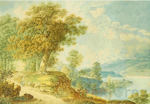 Lüscherz am Bielersee, um 1800
