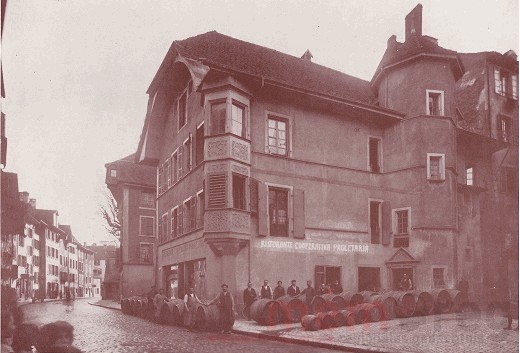 Das Ristorante Cooperativa Proletaria an der Untergasse in Biel