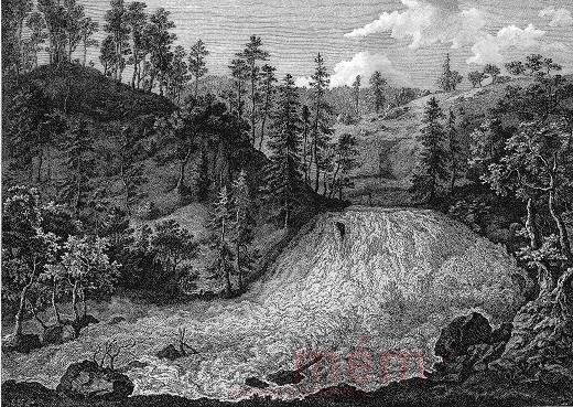 Ein Wasserfall der Schüss, um 1800
