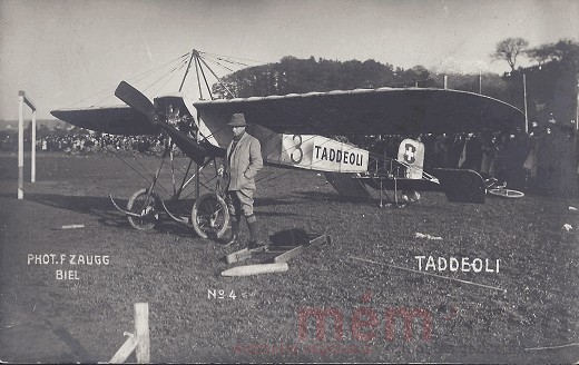 Der Flugpionier Taddeoli in Biel, 1911
