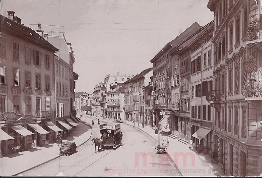 Die Kanalgasse in Biel, um 1890