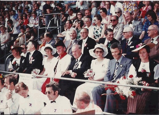 Bundesrat Gnägi am 26. Eidgenössischen Musikfest in Biel, 1976