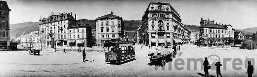 Das Rösslitram am Zentralplatz in Biel