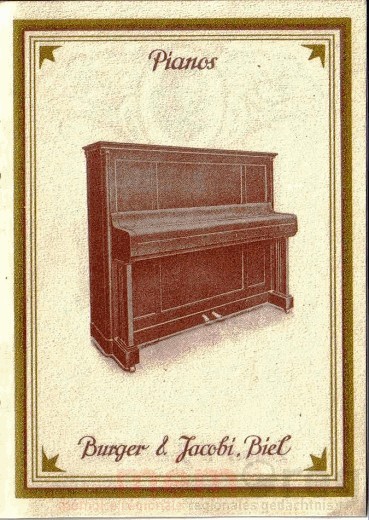 Prospekt der Firma Burger&Jacobi, Biel, um 1914
