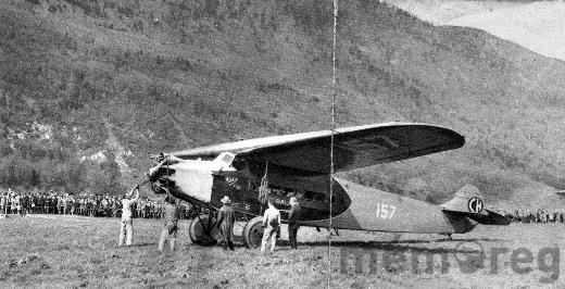 Balair-Maschine auf dem Flugplatz Biel, 1928