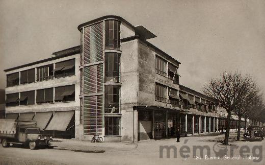 Das Verwaltungsgebäude der General Motors in Biel