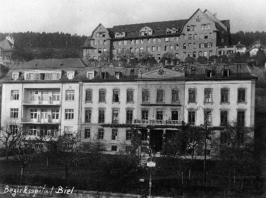 Das Pasquart-Spital an der Seevorstadt in Biel