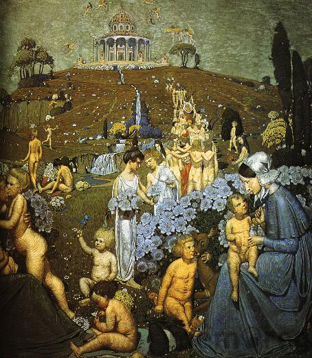 Wandgemälde von Philipp Robert im Kinderspital Wildermeth, 1922
