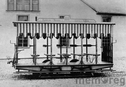 Sommerwagen des Bieler Rösslitrams, um 1895