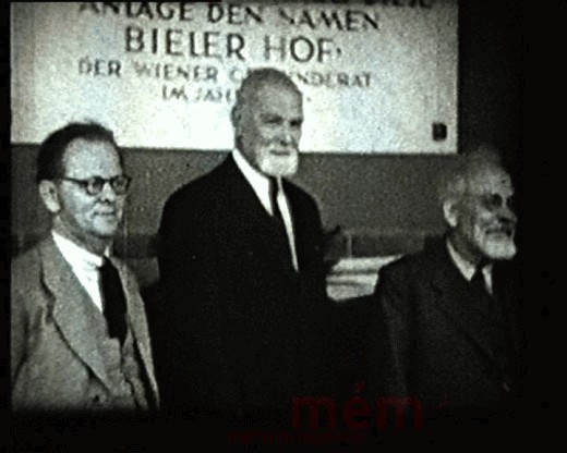 Einweihung des Bieler Hofs in Floridsdorf, 1948