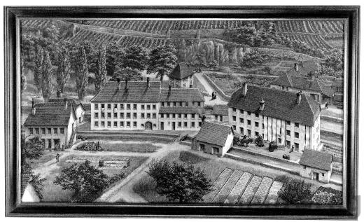 Indiennedruckerei «Verdan & Cie» in Biel, um 1809