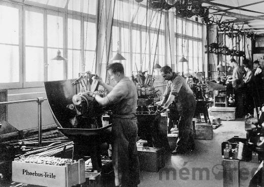Werkstatt der «Sport AG» in Biel, um 1930