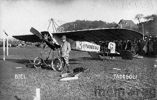 Der Flugpionier Emilio Taddeoli am Bieler Flugmeeting, 29. / 30. Oktober 1911