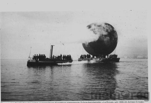 Der Schraubendampfer «La Broye» im Armeeeinsatz, 1915