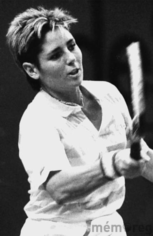 Die Bieler Tennisspielerin Christiane Jolissaint, um 1985