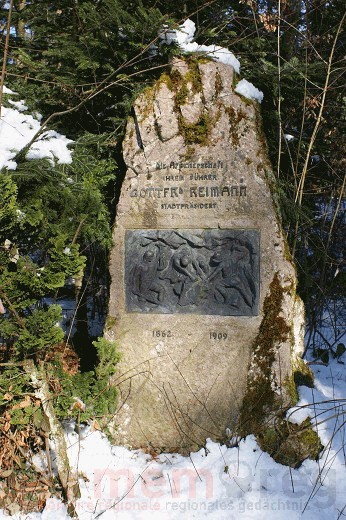Monument für Gottfried Reimann auf dem Friedhof Madretsch