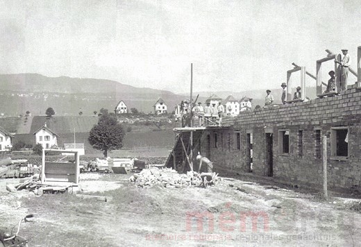 Bau von Genossenschaftswohnungen im Möösli, 1926