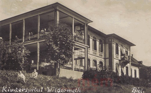 Das Kinderspital Wildermeth in Biel, um 1910